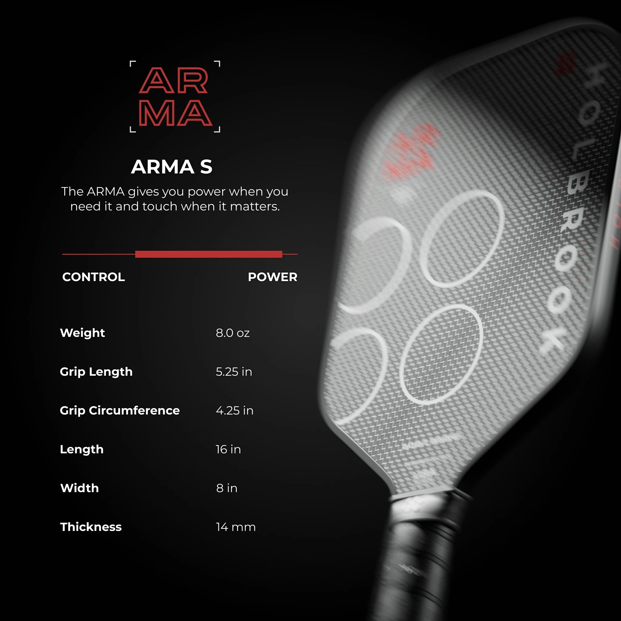 Arma S Metallic 14mm - Holbrook Pickleball
