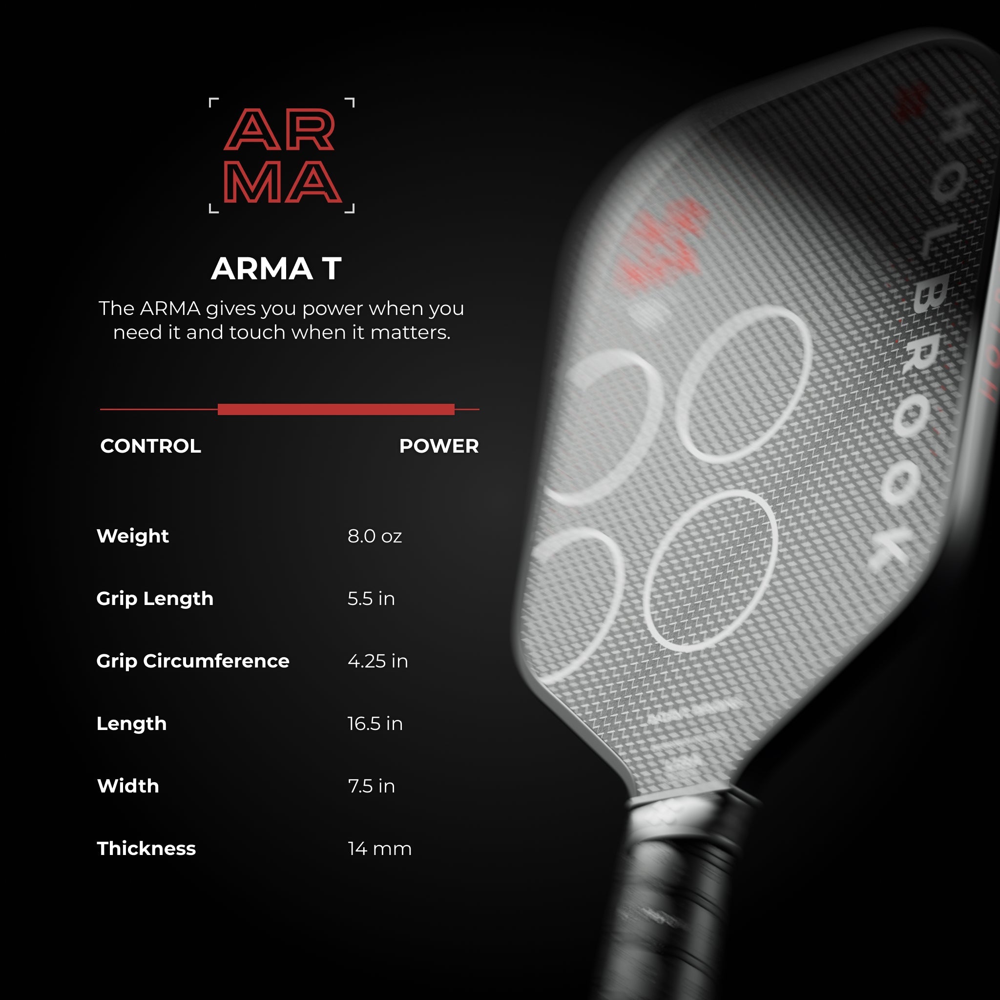 Arma T Metallic 14mm - Holbrook Pickleball