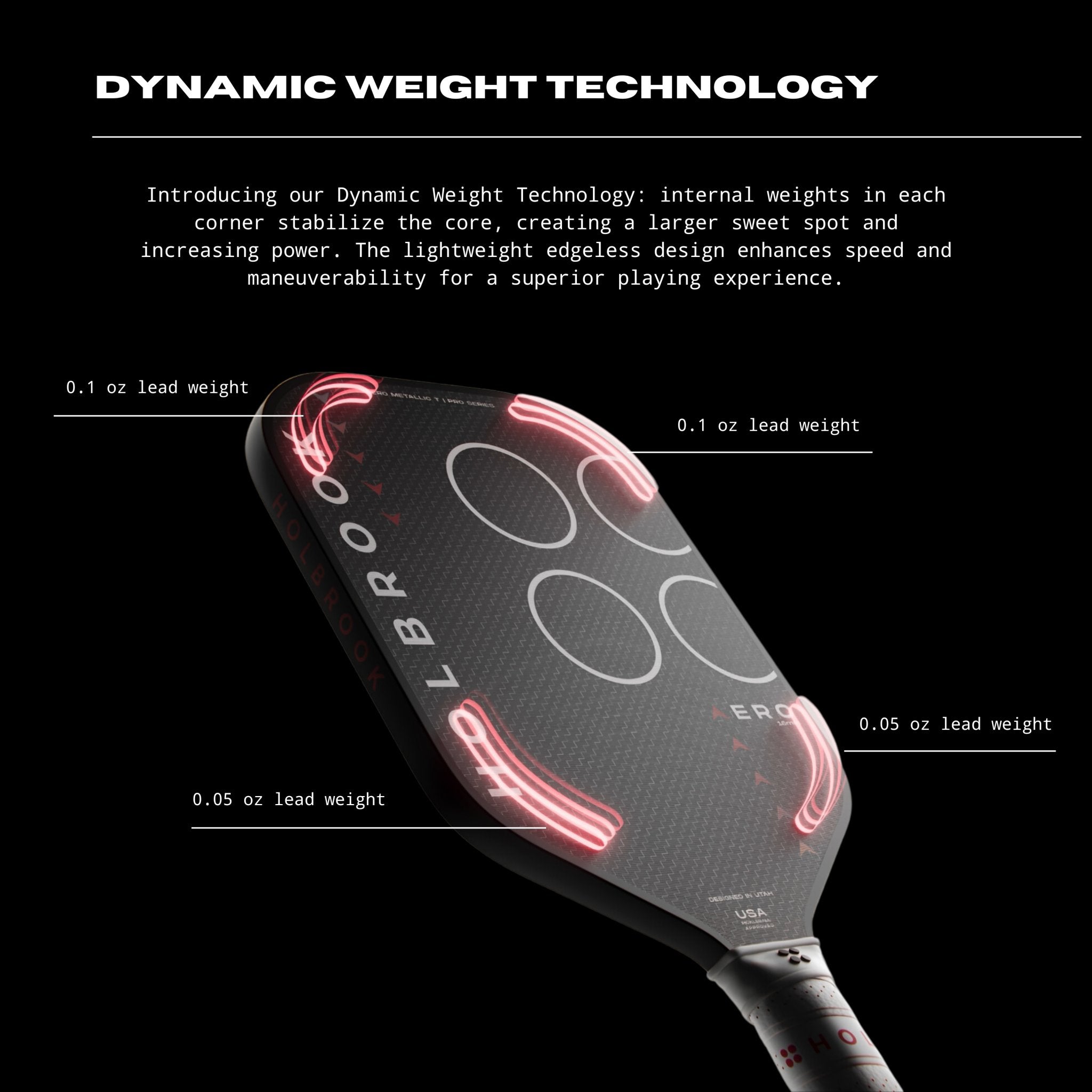 Vợt Pickleball Holbrook Aero T Metallic 16mm & 14mm 21 Aero Metallic T - Holbrook Pickleball