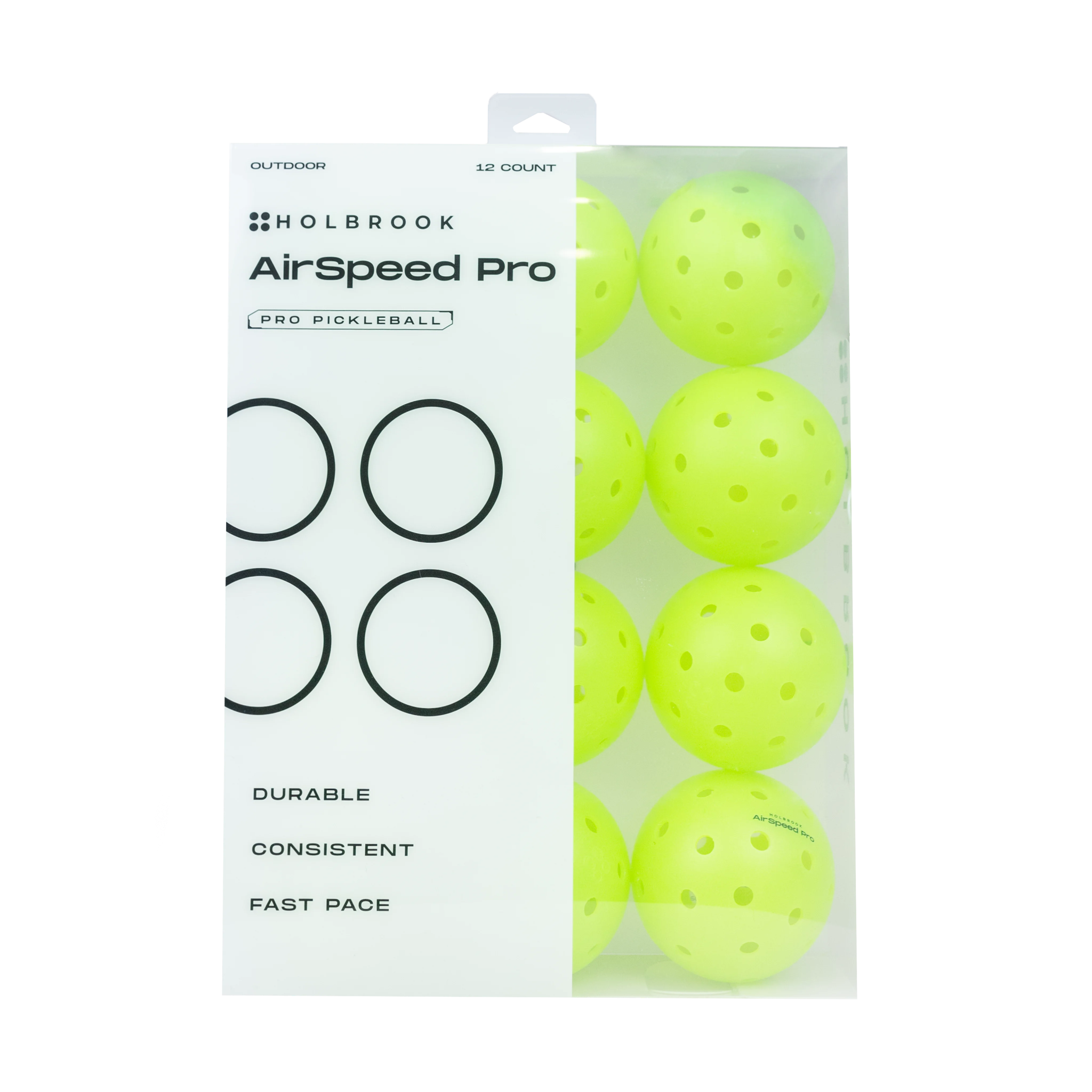 Airspeed Pro Pickleballs - 12 Pack - Holbrook Pickleball