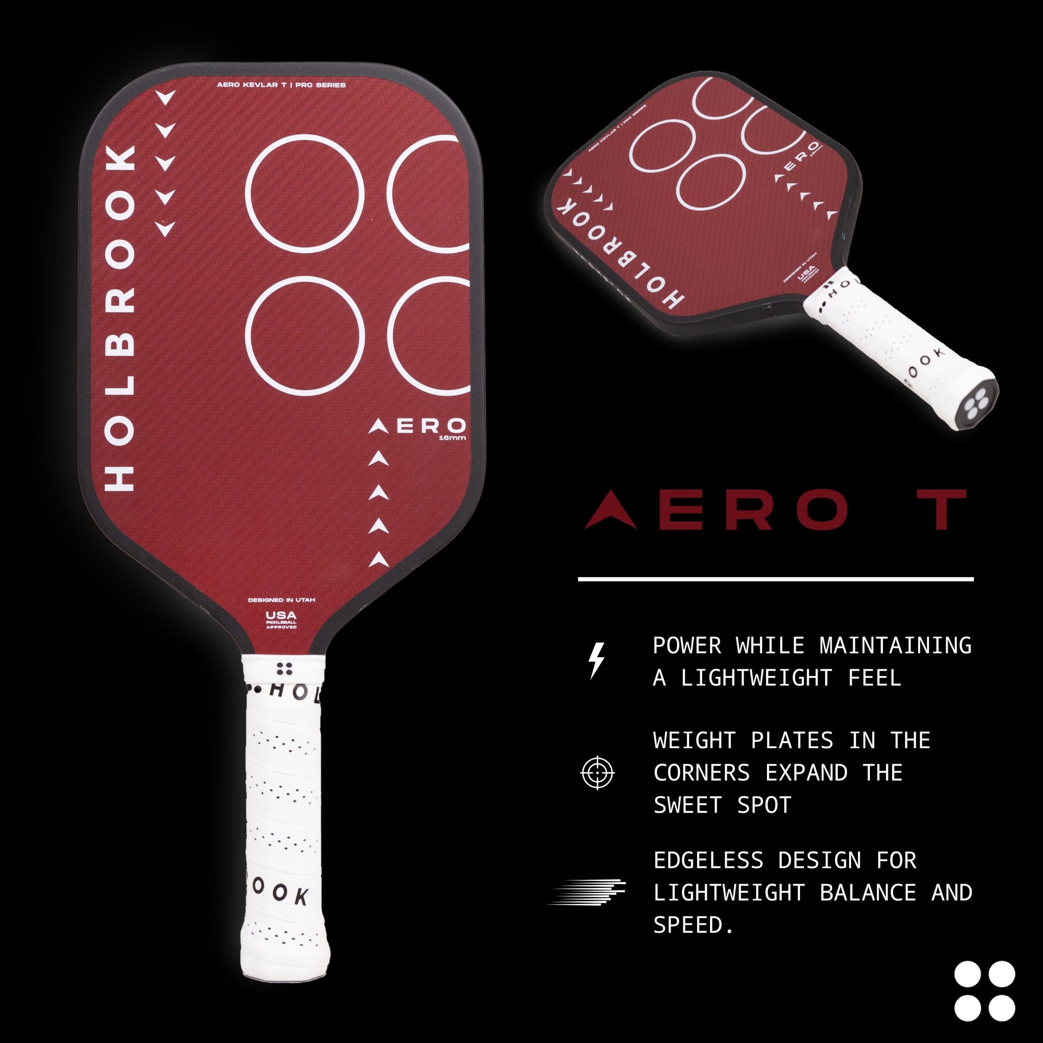 Pro - Aero Kevlar T 16 mm - Holbrook Pickleball